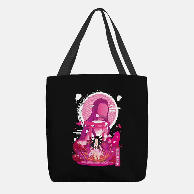 Nezuko Negative Space-none basic tote-SwensonaDesigns