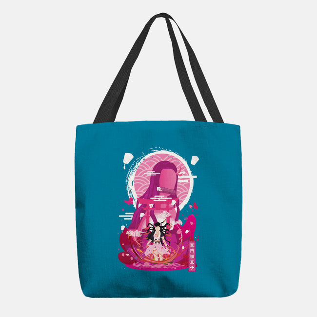 Nezuko Negative Space-none basic tote-SwensonaDesigns