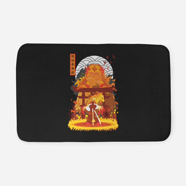 Kyojuro Rengoku-none memory foam bath mat-SwensonaDesigns