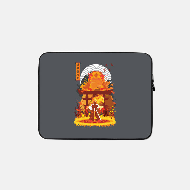 Kyojuro Rengoku-none zippered laptop sleeve-SwensonaDesigns