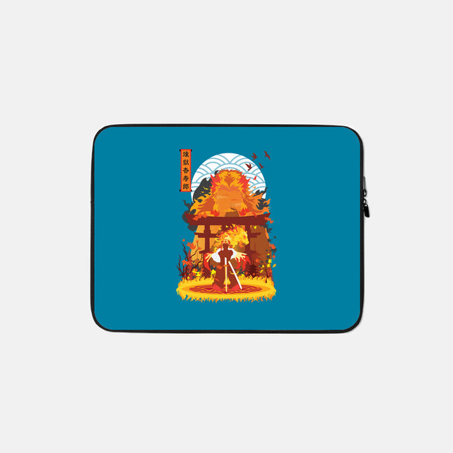 Kyojuro Rengoku-none zippered laptop sleeve-SwensonaDesigns