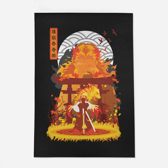 Kyojuro Rengoku-none outdoor rug-SwensonaDesigns