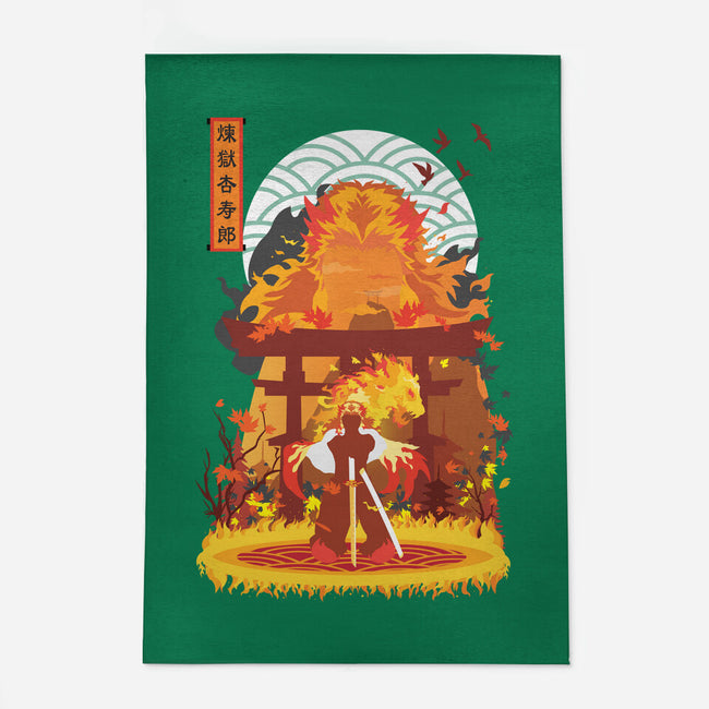 Kyojuro Rengoku-none outdoor rug-SwensonaDesigns