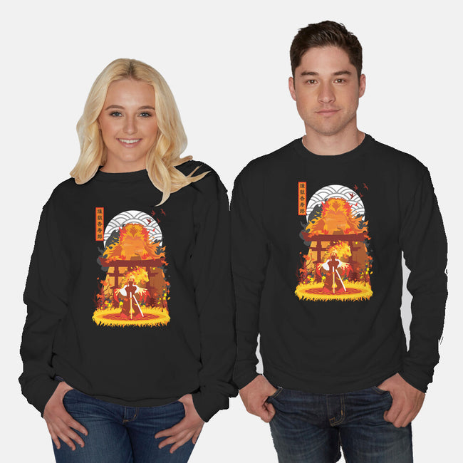 Kyojuro Rengoku-unisex crew neck sweatshirt-SwensonaDesigns