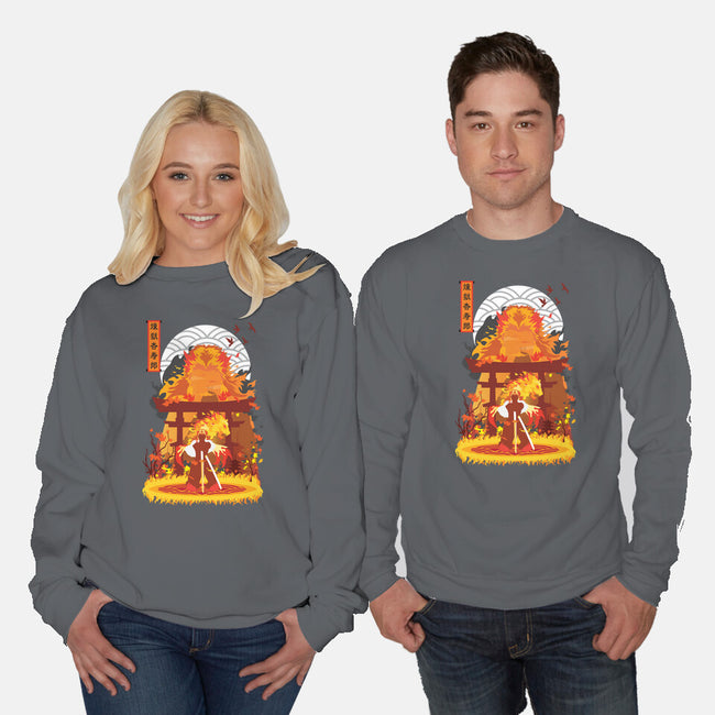 Kyojuro Rengoku-unisex crew neck sweatshirt-SwensonaDesigns