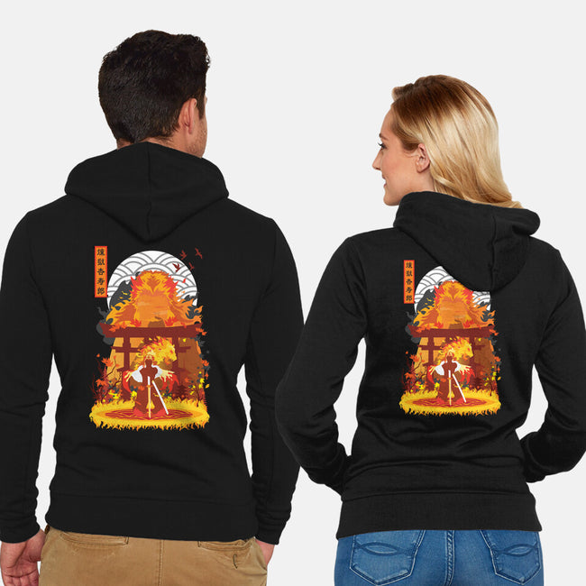 Kyojuro Rengoku-unisex zip-up sweatshirt-SwensonaDesigns