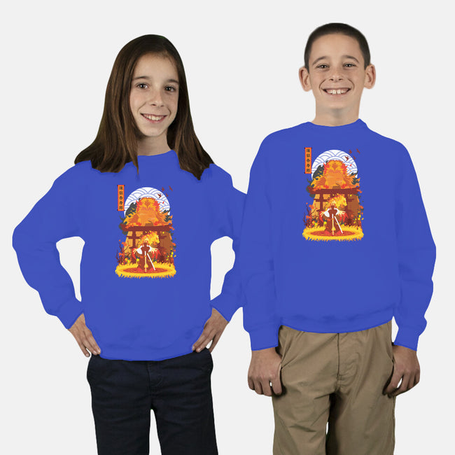 Kyojuro Rengoku-youth crew neck sweatshirt-SwensonaDesigns