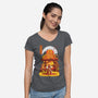 Kyojuro Rengoku-womens v-neck tee-SwensonaDesigns