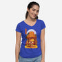 Kyojuro Rengoku-womens v-neck tee-SwensonaDesigns