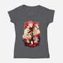 King Of Curses-womens v-neck tee-hypertwenty