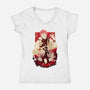 King Of Curses-womens v-neck tee-hypertwenty