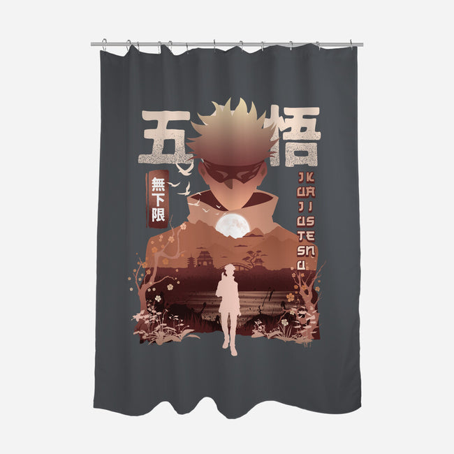 Gojo Satoru-none polyester shower curtain-hirolabs