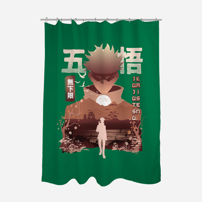 Gojo Satoru-none polyester shower curtain-hirolabs