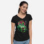 Zoro Landscape-womens v-neck tee-dandingeroz