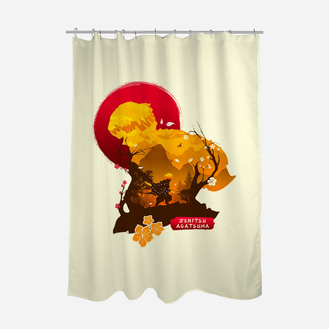 Zenitsu-none polyester shower curtain-hirolabs