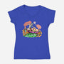 Look Morty!-womens v-neck tee-NightWolf Studios