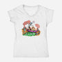 Look Morty!-womens v-neck tee-NightWolf Studios
