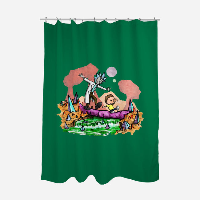 Look Morty!-none polyester shower curtain-NightWolf Studios