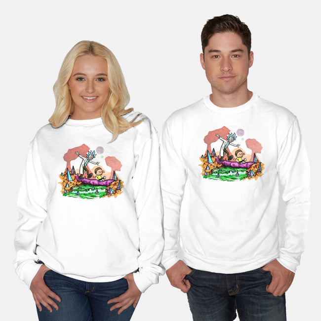 Look Morty!-unisex crew neck sweatshirt-NightWolf Studios