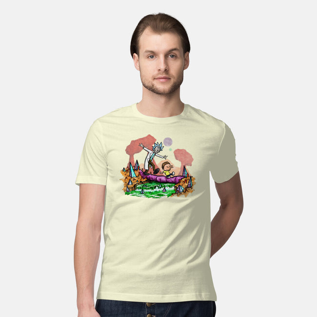 Look Morty!-mens premium tee-NightWolf Studios