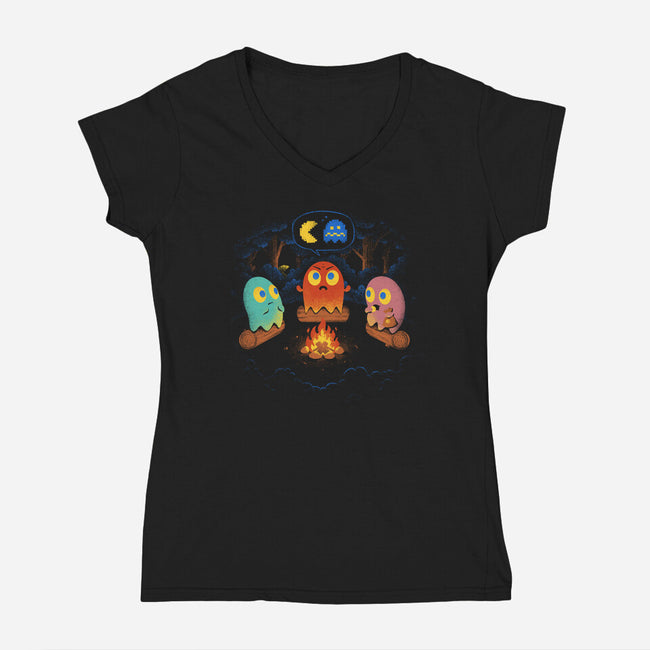 Ghost Stories-womens v-neck tee-spiritgreen