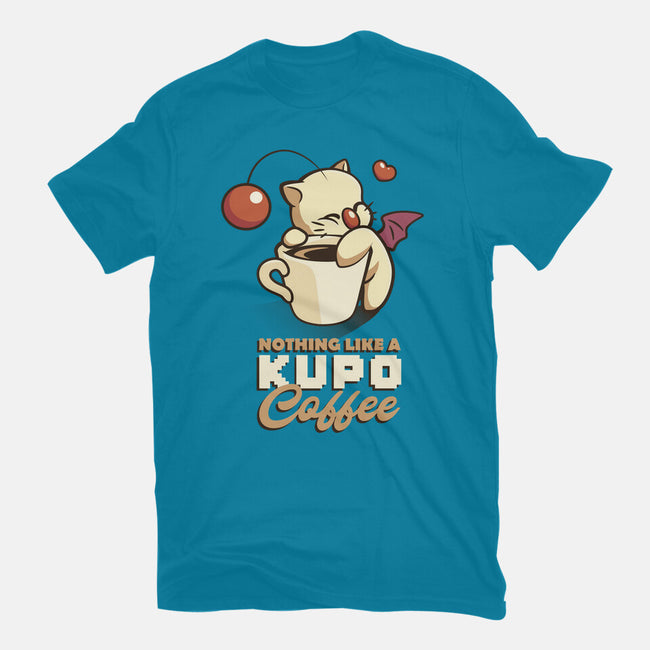 Nothing Like A Kup-O-Coffee-womens basic tee-Sergester