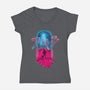 Neo-Tokyo Pill-womens v-neck tee-Wookie Mike