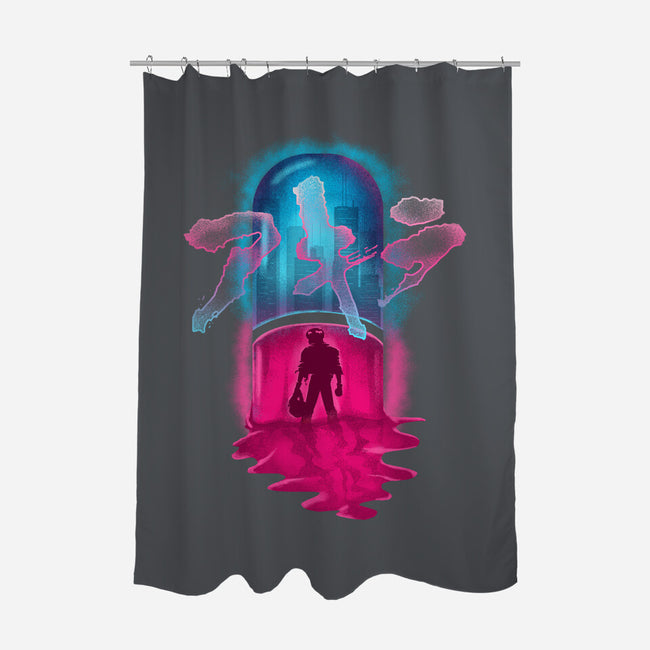 Neo-Tokyo Pill-none polyester shower curtain-Wookie Mike