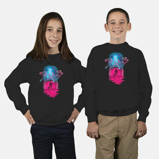Neo-Tokyo Pill-youth crew neck sweatshirt-Wookie Mike