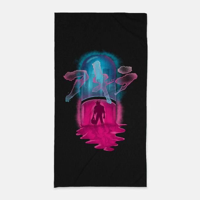 Neo-Tokyo Pill-none beach towel-Wookie Mike