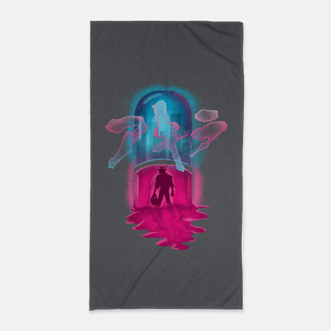 Neo-Tokyo Pill-none beach towel-Wookie Mike