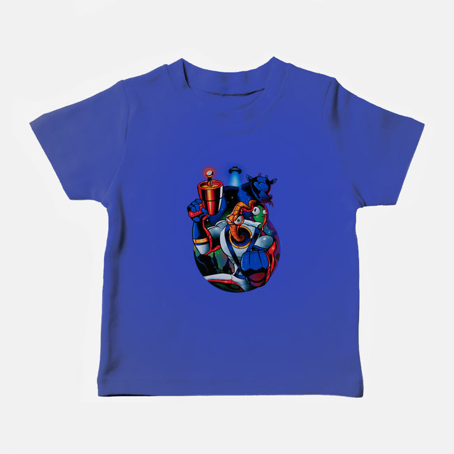 Earthworm Groovy!-baby basic tee-Bruno Mota