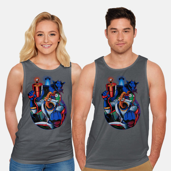 Earthworm Groovy!-unisex basic tank-Bruno Mota