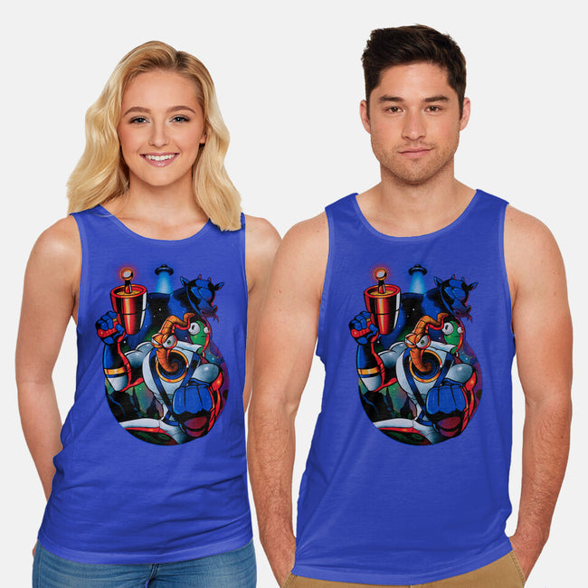 Earthworm Groovy!-unisex basic tank-Bruno Mota