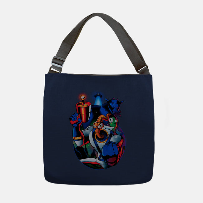 Earthworm Groovy!-none adjustable tote-Bruno Mota