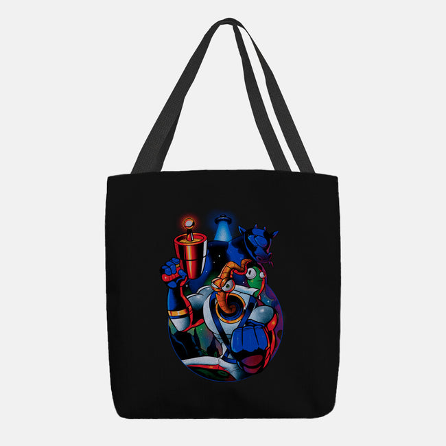 Earthworm Groovy!-none basic tote-Bruno Mota