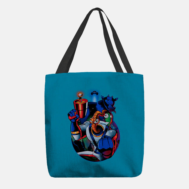 Earthworm Groovy!-none basic tote-Bruno Mota