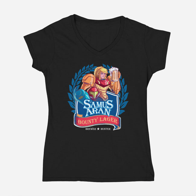 The Better Zebes Beer-womens v-neck tee-evilzac