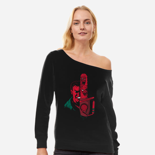 Ashley-womens off shoulder sweatshirt-DinoMike