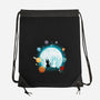 Moon Cat Planets-none drawstring bag-Vallina84