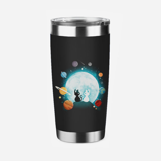 Moon Cat Planets-none stainless steel tumbler drinkware-Vallina84