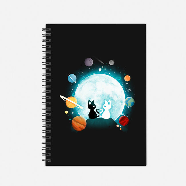 Moon Cat Planets-none dot grid notebook-Vallina84
