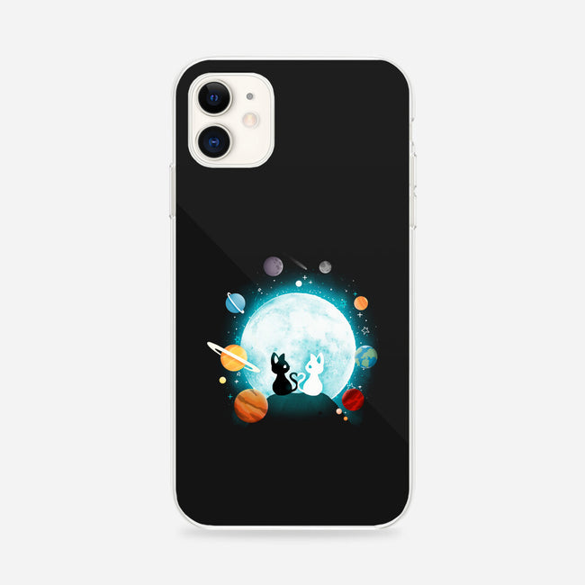Moon Cat Planets-iphone snap phone case-Vallina84