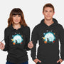 Moon Cat Planets-unisex pullover sweatshirt-Vallina84