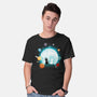 Moon Cat Planets-mens basic tee-Vallina84