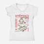 Smeagol's Sushi Shack-womens v-neck tee-hbdesign