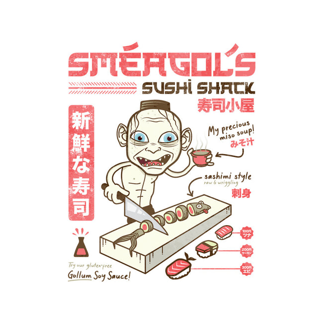 Smeagol's Sushi Shack-womens v-neck tee-hbdesign