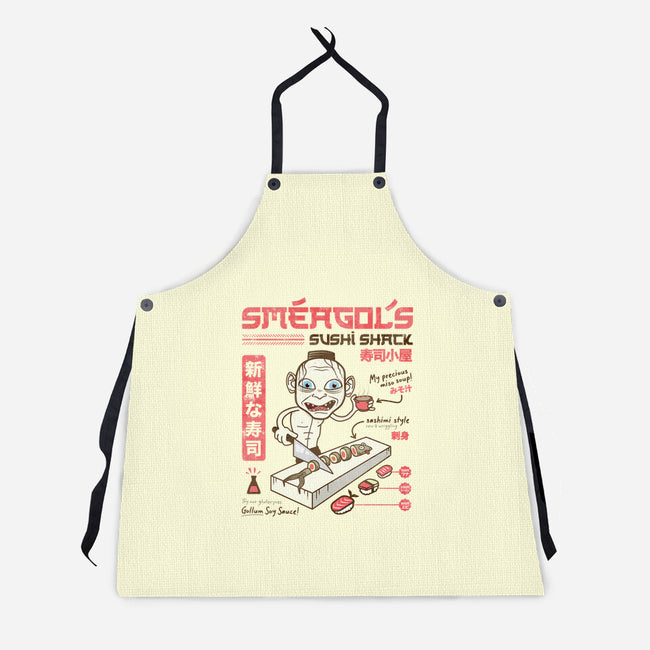 Smeagol's Sushi Shack-unisex kitchen apron-hbdesign