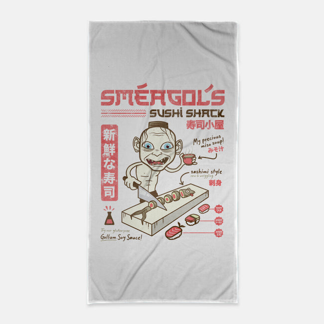 Smeagol's Sushi Shack-none beach towel-hbdesign