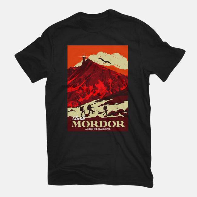 Climb Mordor-womens fitted tee-heydale